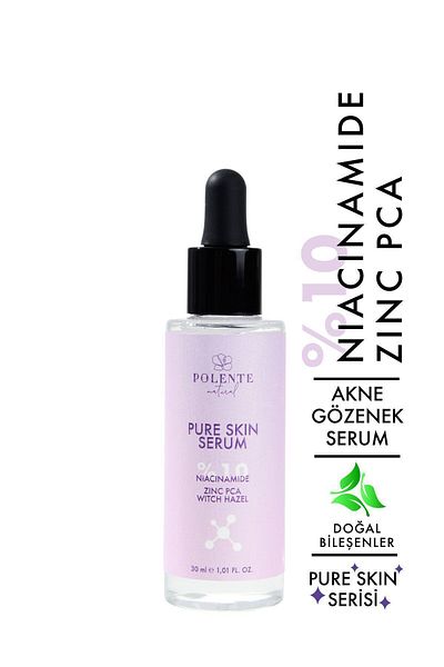 Polente Natural Pure Skin Serum - 10% Niacinamide (50 ml) - Anti-Acne and Blackhead