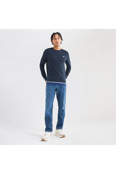 FAV Solid Sweatshirt with Long Sleeves and Crew Neck