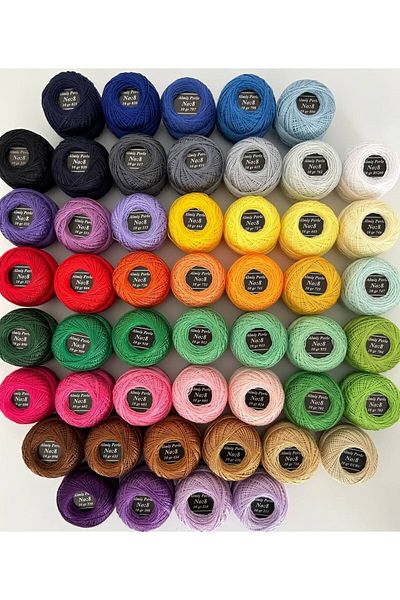 ALMİŞ Alış Perle Etamin-Cross Stitch 50 Thread Set (10 Gr-No:8)