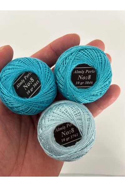 ALMİŞ Σετ κλωστών Almiş Perle Etamine-Cross Stitch 70 τεμαχίων (10 Gr-No:8)