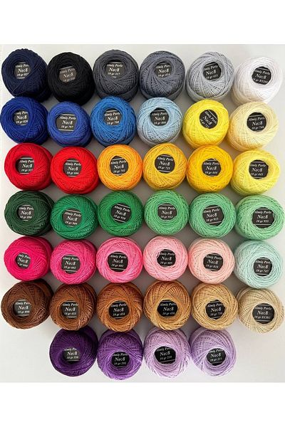 ALMİŞ Alış Perle Etamin-Cross Stitch 40 Thread Set (10 Gr-No:8)