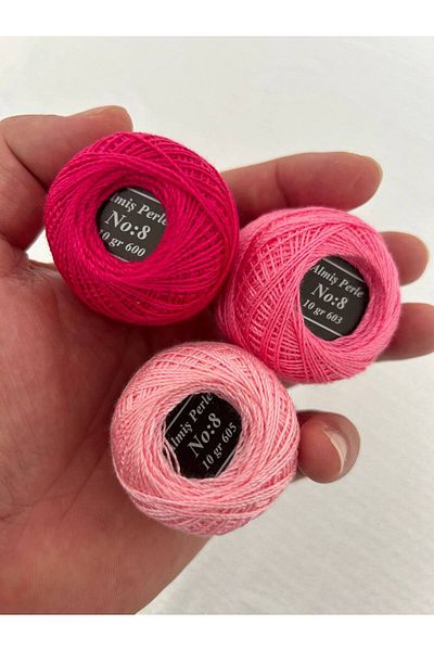 ALMİŞ Alış Perle Etamin-Cross Stitch 30 Thread Set (10 Gr-No:8)