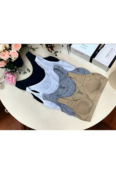 Şenay Kadın kalın askılı büstiyer battal 4lü ekonomik