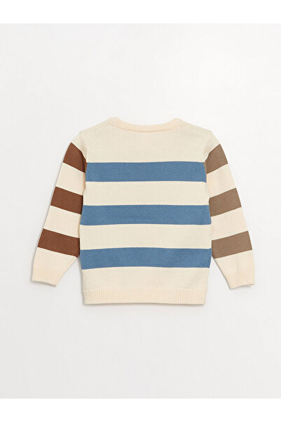 LC Waikiki Lw - Bisiklet Yaka Çizgili Erkek Bebek Triko Kazak