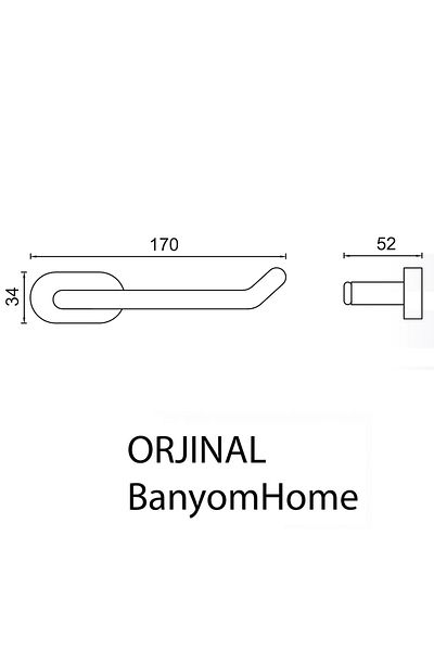 ÇELİK BANYO Stainless Brass Matte Black Peak Toilet Paper Holder