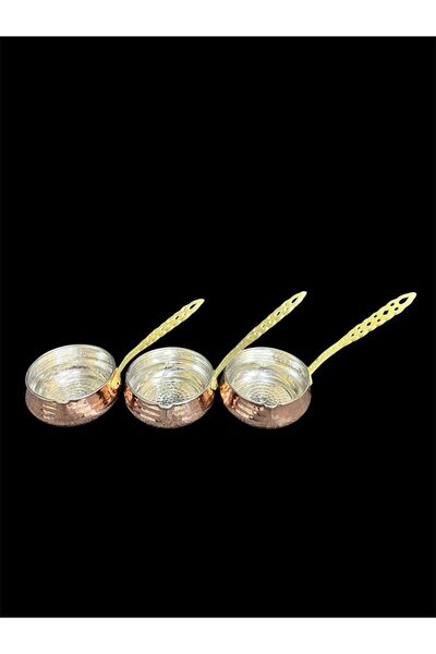 CRALİCHE GAZİANTEP  3 ADET BAKIR SOSLUK VE YAG TAVASI