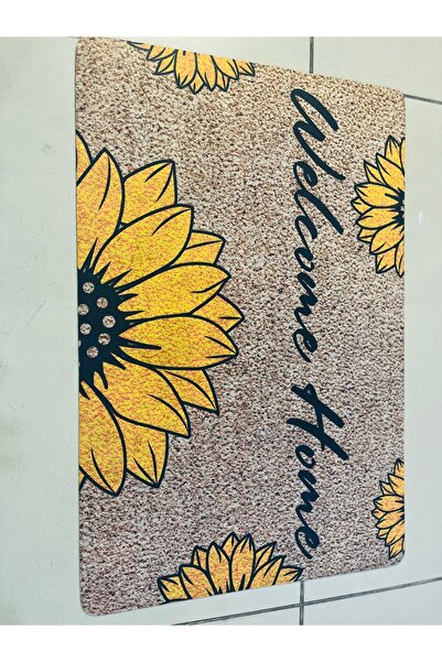 abnturk 40x60cm welcome home desenli kapı önü ve banyo paspası, çok amaçlı lastik tabanlı şu geçirmez flog