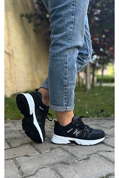 Bonjey Pantofi de mers sport de zi cu zi, anti-alunecare, cu talpă înaltă