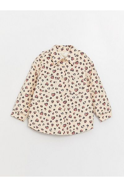 LC Waikiki Lcwk Shirt Collar Patterned Girl's Jacket