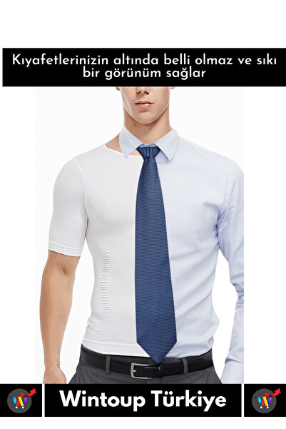 Wintoup Special Upright Posture Gynecomastia Waist Chest Belly Recovery Firming Effect Round Neck Men's Corset