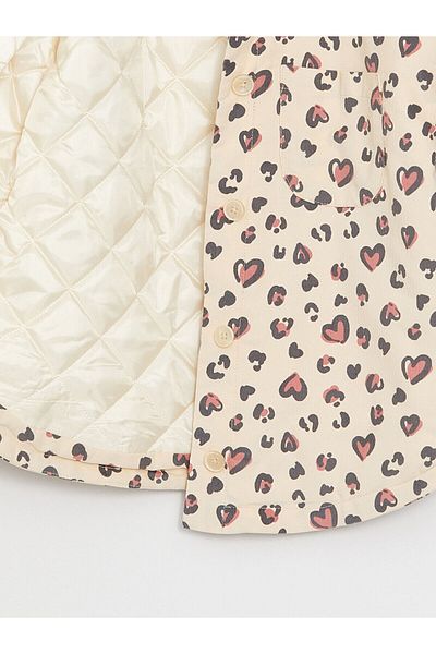 LC Waikiki Lcwk Shirt Collar Patterned Girl's Jacket