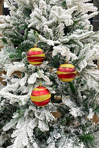 Yusuf Dirik YD Party Supplies Луксозна коледна топка с блестящи частици - 3 б...