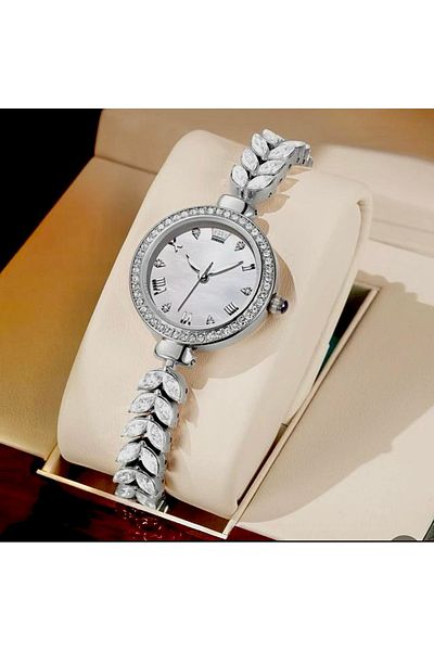 pullmarkt Ottoman Series - Women's Tulip Stone Pattern Wrist Watch