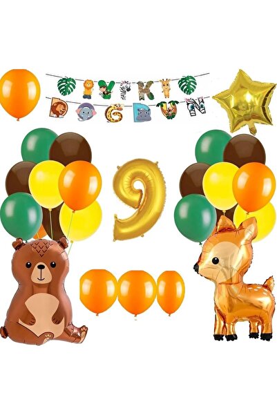 Bkmc КОНЦЕПЦІЯ ЛІСОВИХ ТВАРИН САФАРІ-ТЕМАТИЧНИЙ НАБІР ДЛЯ ДЕНЬ НАРОДЖЕННЯ 9 Р...