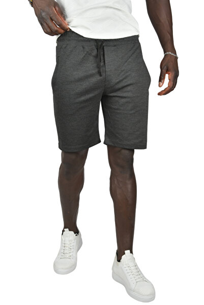 DeepSEA Men's Smoked Waist Elastic Laced Slim Fit Lycra Combed Cotton Shorts 2402392