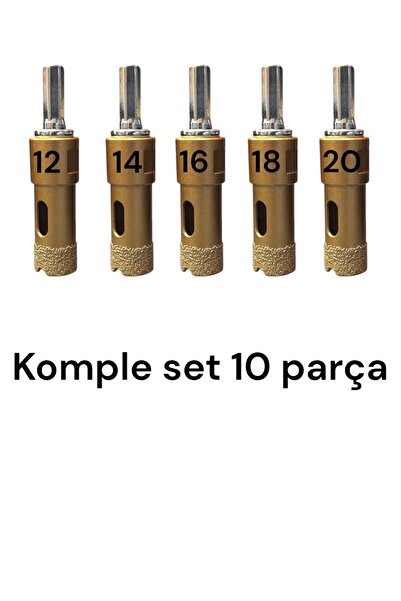 SERA (SERA PANÇ)12-14-16-18-20 Mm Fayans Mermer Granit Seramik Delme Panç Seti Elmas Uç