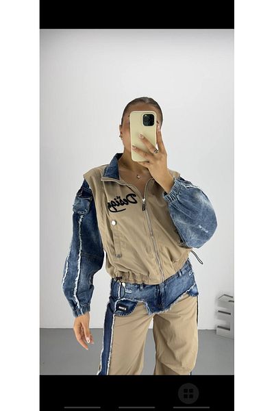 RE DESIGN Jacket with Woven Jeans