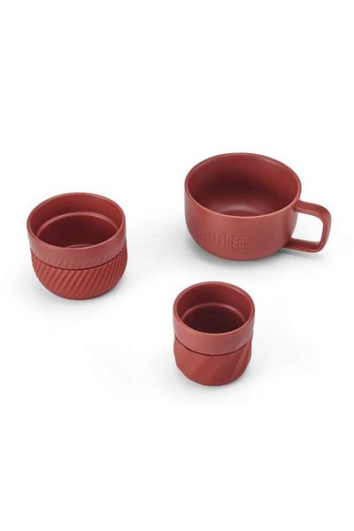 La Cafetiere 3-Piece High Quality Porcelain Family Mug Set