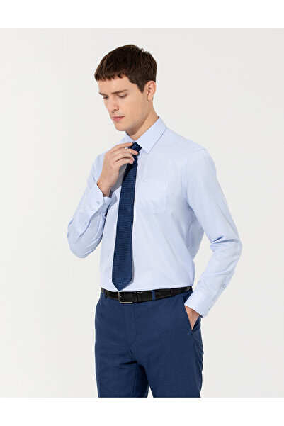 Pierre Cardin Açık Mavi Regular Fit Uzun Kollu Basic Gömlek 50251186-VR003