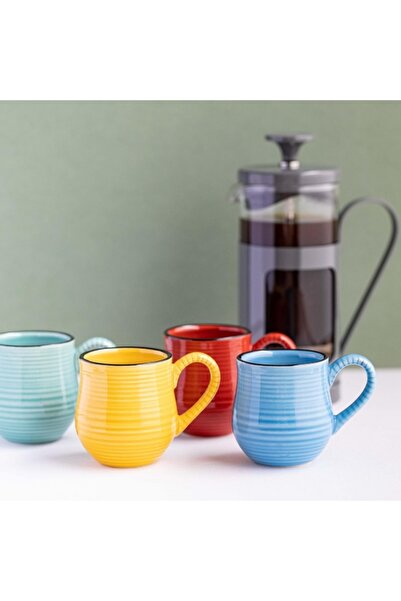 La Cafetiere 4-Piece Mysa Brights Ceramic Espresso Mug Set 100ml