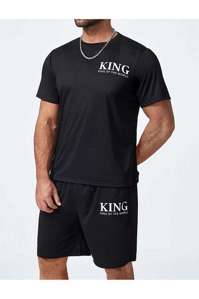 Pink Sky King Printed Shorts T-Shirt