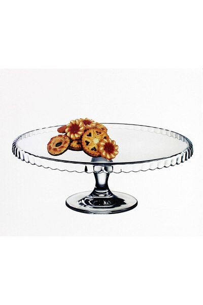 Paşabahçe Patisserie Footed Serving Plate