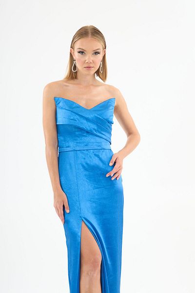 Carmen Rochie de seara din satin - Saks Cat Ureche si Slit