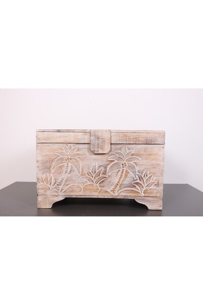 Mylamp MAUN AĞACI OYMA SANDIK 37x36x64 cm