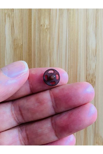 Kartopu Stand-Up Plastic Snap Fastener 1cm (10mm) Pack of 10 (10 Pairs). Color: Coffee.
