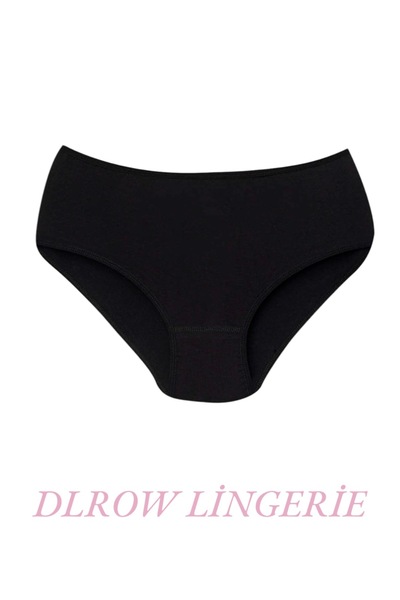 DLROW Chiloți uni cu talie înaltă pentru femei, pachet de 7
