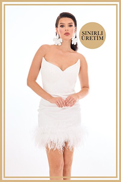 Carmen Limited Edition | OLIVIA Beyaz Mini Elbise