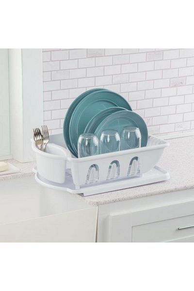 Sterilite 2-Piece High-Quality Plastic Lightweight Dish Drainer Set