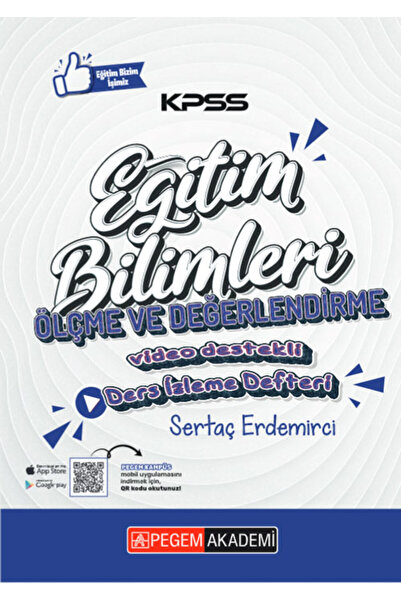 Pegem Akademi Yayıncılık KPSS Eğitim Bilimleri Ölçme ve Değerlendirme Ders İz...