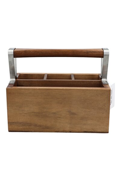 Bien Servi High Quality Acacia Countertop Utensils Holder Box