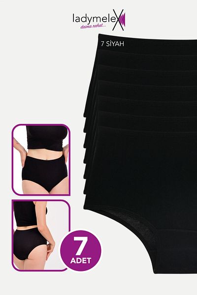 LadyMelex Women's Panties, High Waist Panties (S-M-L-Xl-2Xl-3Xl) Black High Waist, 100% Comfortable Fabric