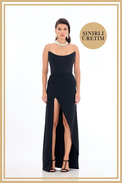 Carmen Limited Edition |   Μαύρο μακρύ φόρεμα Diana