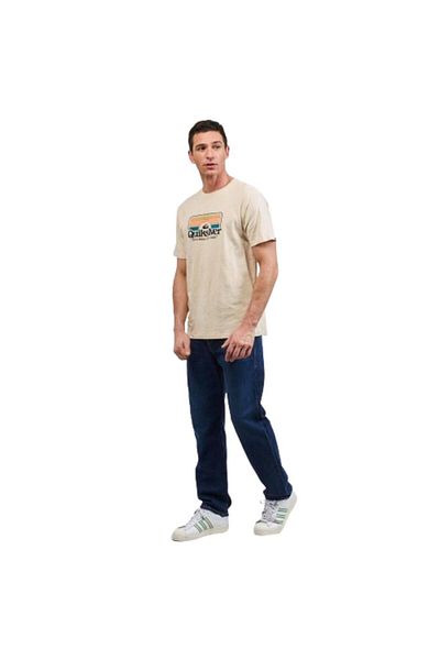 Quiksilver تي شيرت رجالي باللون البيج من Step Inside Ss