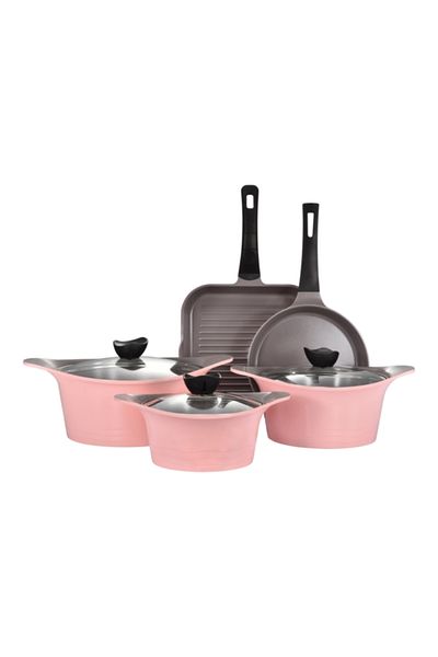 Parfait 8-Piece Durable Non-Stick Aluminium Coated Cookware Set