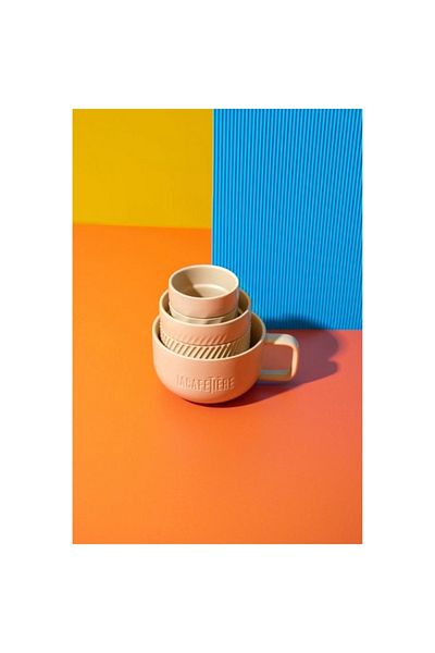 La Cafetiere 3-Piece High Quality Porcelain Family Mug Set