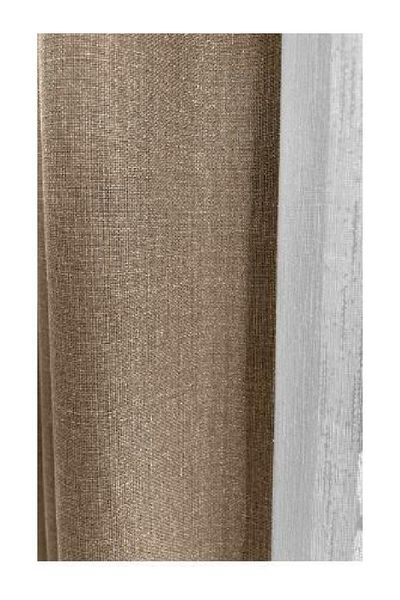 Premier Premier Milk Coffee Color Luxury Linen Background Curtain (Pleatless Extrafor Coated)