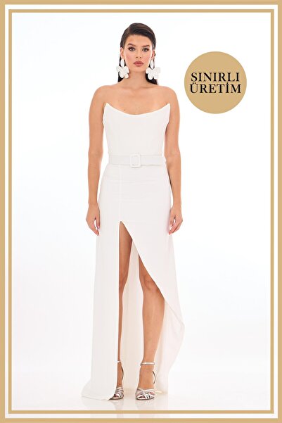 Carmen Limited Edition | DIANA Beyaz Uzun Elbise