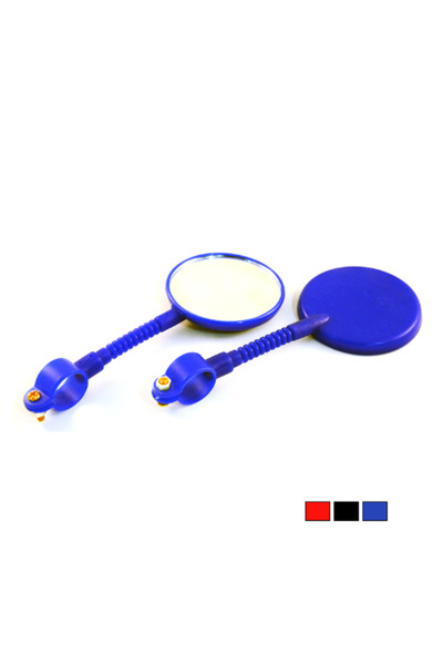 Yerli Çocuk Bisiklet- BMX Aynası - Renkli-Mavi/Kırmızı/Siyah, Güvenli Geniş G...