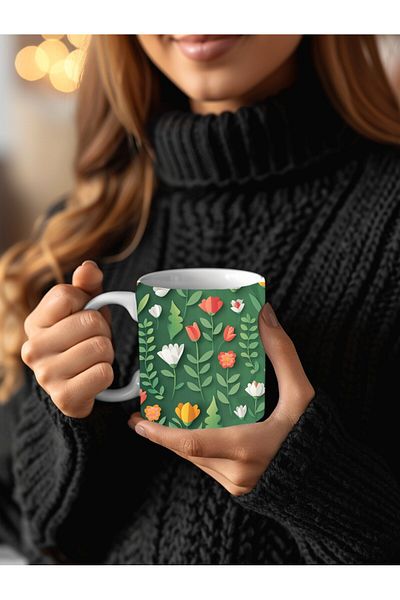 Evion 3D Design Ceramic Mug in Flower Models - Gift Mug