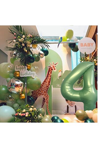 Bkmc RETRO YEŞİLİ MAT YEŞİL FOLYO YAŞ RAKAM FOLYO BALON