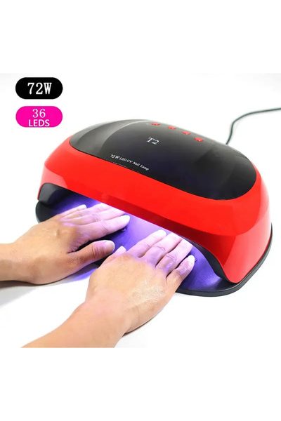 BGA Profesyonel 72W UV tırnak lambası 36 LED 10/30/60s zamanlayıcı tırnak kur...
