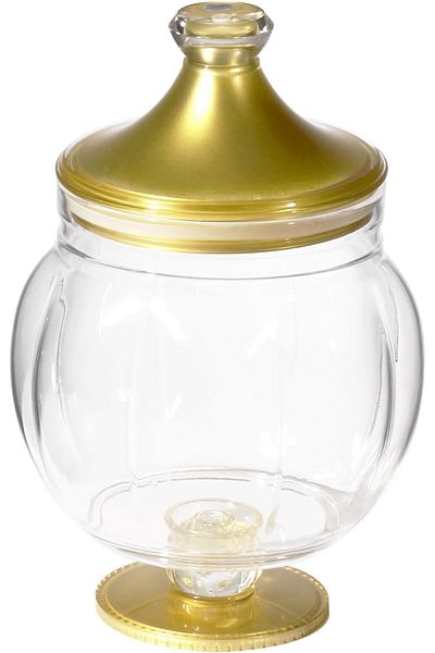 ORCHID ACRYLIC CANISTER S GOLD