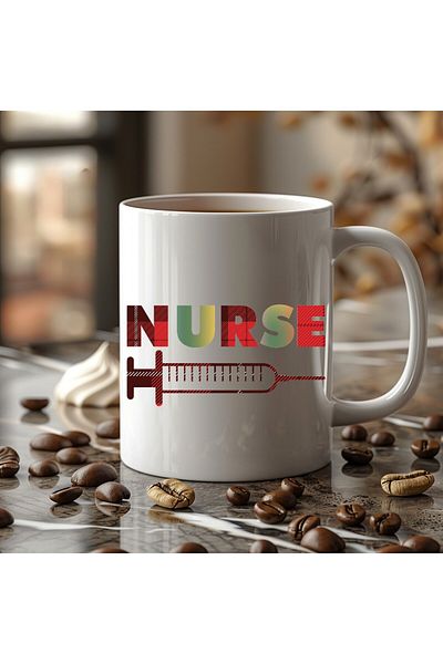 Evion Special Design Nurse Themed Ceramic Mug - Gift Nurse Cup
