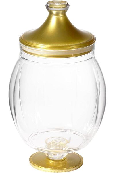 ORCHID ACRYLIC CANISTER M GOLD