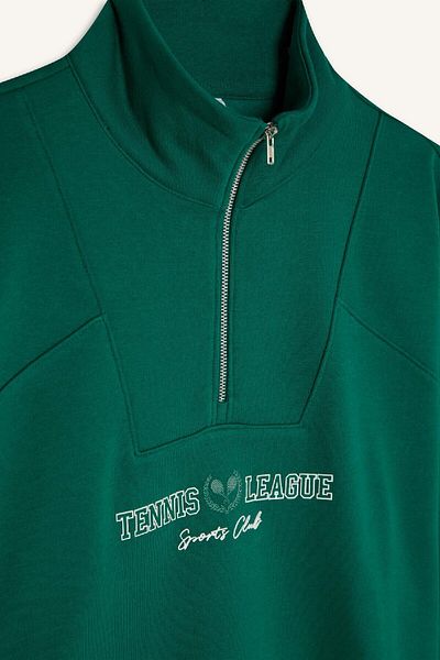DeFacto Oversize Stand Collar Sports Sweatshirt - Large Fit, Sports Printed, D1701ax24au