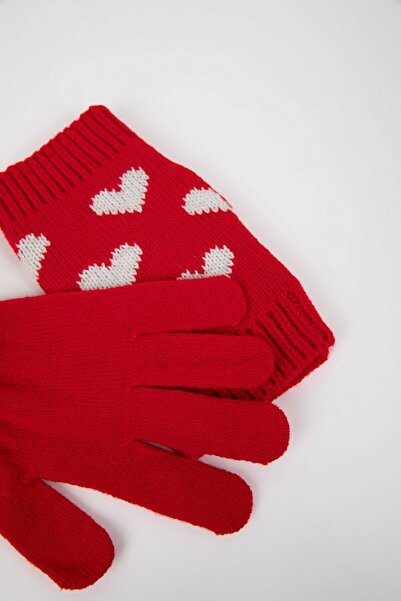 DeFacto Women's Christmas Themed Knitwear Gloves U9067Az24Wn